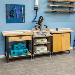 Rockler Miter Saw Fence System with Micro-Adjust Flip Stop