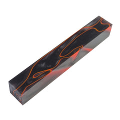 Midnight Racer Black/Orange Acrylic Acetete Pen Blank
