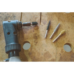 Kutzall Extreme - Taper Burr, 1/8'' Shaft, Head Diameter 1/4'' X Head Length 1/2'', Very Coarse