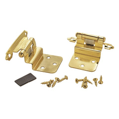 3/8'' Inset Self-Closing Face-Mount Cabinet Hinges (3428), Polished Brass