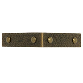 Large Campaign Hardware Corner Straps, 4-Pack, Hammered Antique Brass