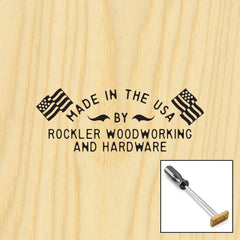 Four-Line Arc with Flags Branding Iron, Torch-Heated Handle