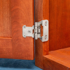 Partial Wrap 1/4" Overlay Hinges - Brass - pair