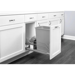 Double Undermount Soft-Close Waste Containers - 27 qt. - Silver