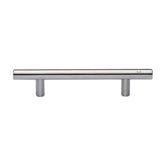 6-1/8'' Modern Round Bar Cabinet Pull, Satin Stainless