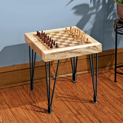 16'' I-Semble 3-Rod Hairpin Table Legs w/Adjustable Feet, 4-Pack, Black