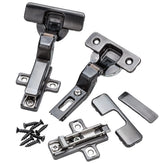 Salice 105° Long Arm Hinges, Frameless, Titanium Finish, Inset