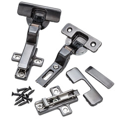 Salice 105° Long Arm Hinges, Frameless, Titanium Finish, Inset
