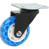Translucent Skate Wheel Caster, Neon Blue