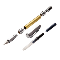 Magnetic Vertex Fountain Pen Hardware Kit, Chrome