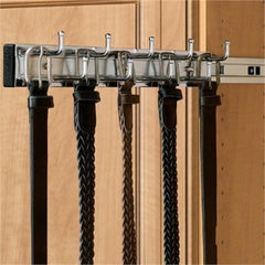 Belt / Scarf Organizer Side Mounted Pullout for Closet - Chrome 14 in.