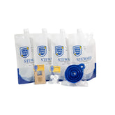 StopLossBags Steward Bag DIY Bundle with Funnel, 4 Extra Caps and Filler Clip, 4-Pack