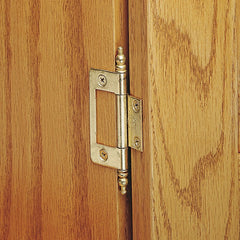 Brass Plated Finial Hinge, (A) 11/16" x (B) 7/8" x (C) 2-1/2" , Pair