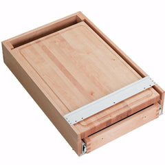 20-1/2" Wide Knife Holder and Cutting Board Drawer System, Wood - Maple (4KCB-24)