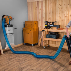 4'' Dia. Dust Right® Hose, 2' L Compressed, Extends to 14' L