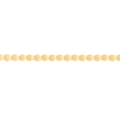 Half Round European Beech Carved Pearl Beading: 1/2" wide x 3-1/2 ft long (1353)