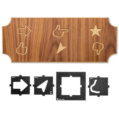 Rockler Interlock Signmaker's Templates, Shapes Kit