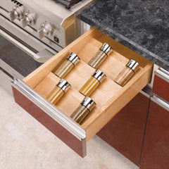 22" Wide Spice Drawer Insert, Wood - Maple (4SDI-24)