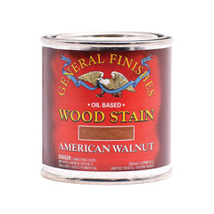 General Finishes Oil Based Wood Stain, American Walnut, 1/2 Pint