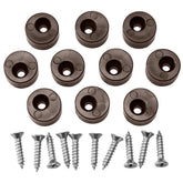 Brown Inset Door Stops for Self-Closing Hinges, 10-Pack