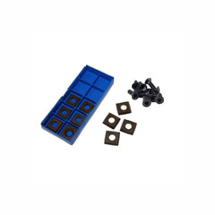 Oliver Four-Sided 15mm x 15mm Carbide Inserts with Screws for HCX Cutterheads, 10-Pack (10 Inserts, 10 Screws)
