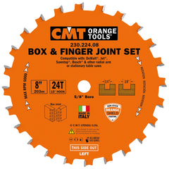 CMT Box and Finger Joint Blade Set, 8'' x 24T
