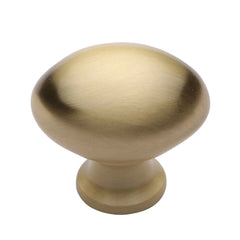 1-1/2'' Egg Cabinet Knob, Satin Brass