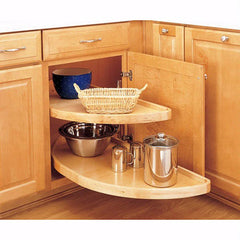 32" (813 mm) Width Half Moon Shelves With Hardware, Pivot & Slide, Wood - Maple (4WLS882-32-570)