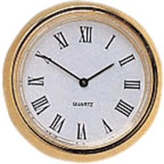 Mini Quartz Clock Fittings with White Black/Roman Numerals