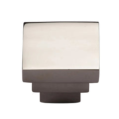 1-1/4'' Square Step Cabinet Knob, Polished Nickel