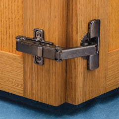 Salice Bi-Fold Hinges for Pie Corner Cabinets, Titanium Finish