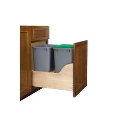 Double Soft-Close w/ Blum Movento Slides Waste Containers - 35 qt.