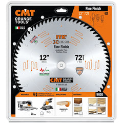 CMT ITK Extreme Fine Finish Miter Blade, 12'' x 72T x 1'' Bore