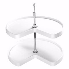 18" (457 mm) Diameter Kidney Shaped Shelves, White (6472-18-11-52)