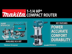 Makita RT0701CX7 1-1/4 HP Compact Router Kit