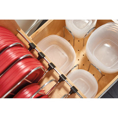 Base Cabinet Pullout Food Storage Container Organizer - Soft-Close 18 in.