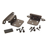 Variable Overlay Self-Closing Face-Mount Cabinet Hinges (3429), Oil-Rubbed Bronze