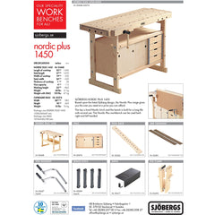 Sjobergs Nordic Plus 1450 Workbench with 0042 Cabinet