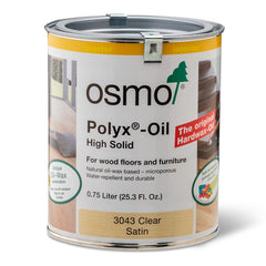 Osmo Polyx Oil, Clear Satin 3043, 0.75L