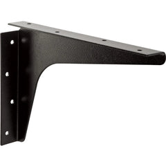 12" x 18" Heavy-Duty Steel Shelf Bracket, Black, Pair