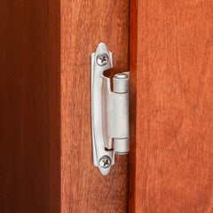 3/8" Inset Surface Mount Hinges - Brass - pair