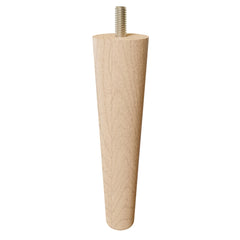 6'' Tapered Turned Leg with Semi-Gloss Finish, Hard Maple