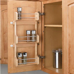 15-5/8" Wide Door Mount Spice Rack, Wood - Maple (4SR-21)