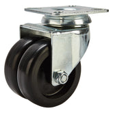 2'' 180-lb. Dual-Wheel Non-Marking Polyolefin Caster, Swivel
