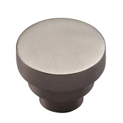 1-1/2'' Round Step Cabinet Knob, Satin Nickel