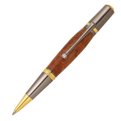 Majestic Squire Ballpoint Twist Pen Hardware Kit, 22k Gold & Black Titanium Nitride