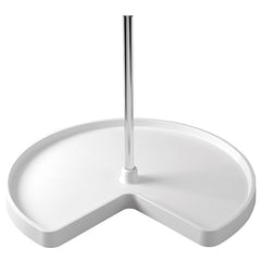 28" Kidney Shaped Lazy Susan Single Shelf Only, White (3471-28-11-52)