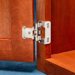 Partial Wrap 1/2" Overlay Hinges - Antique Brass - pair