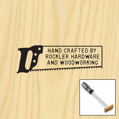 Three-Line Handsaw Branding Iron, Torch-Heated Handle