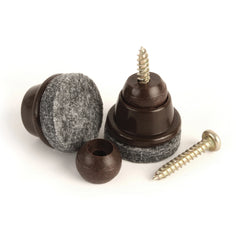 GorillaFelt 1'' Screw-On Swiveling Felt Glides, 8-Pack